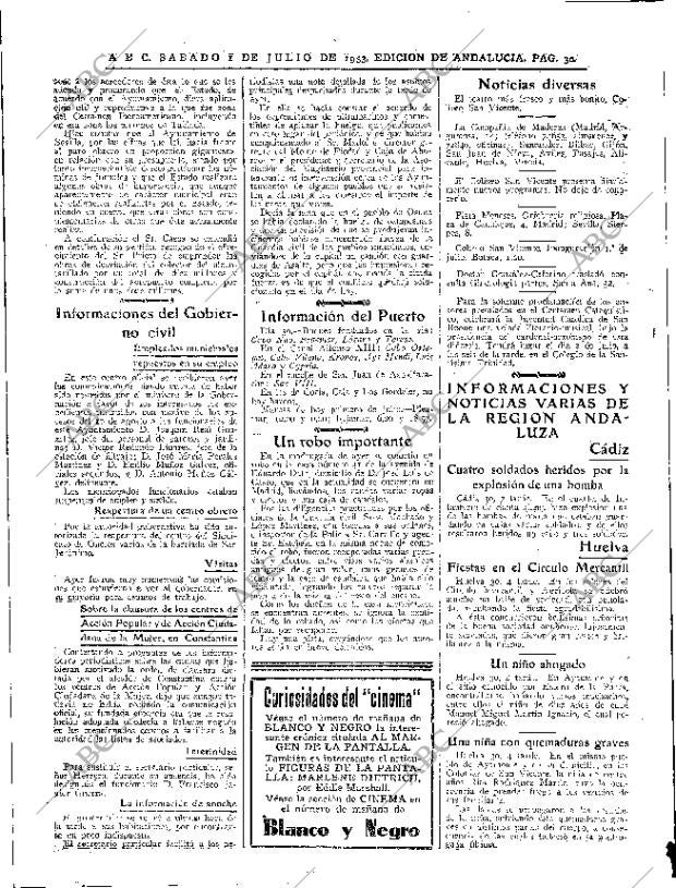 ABC SEVILLA 01-07-1933 página 30
