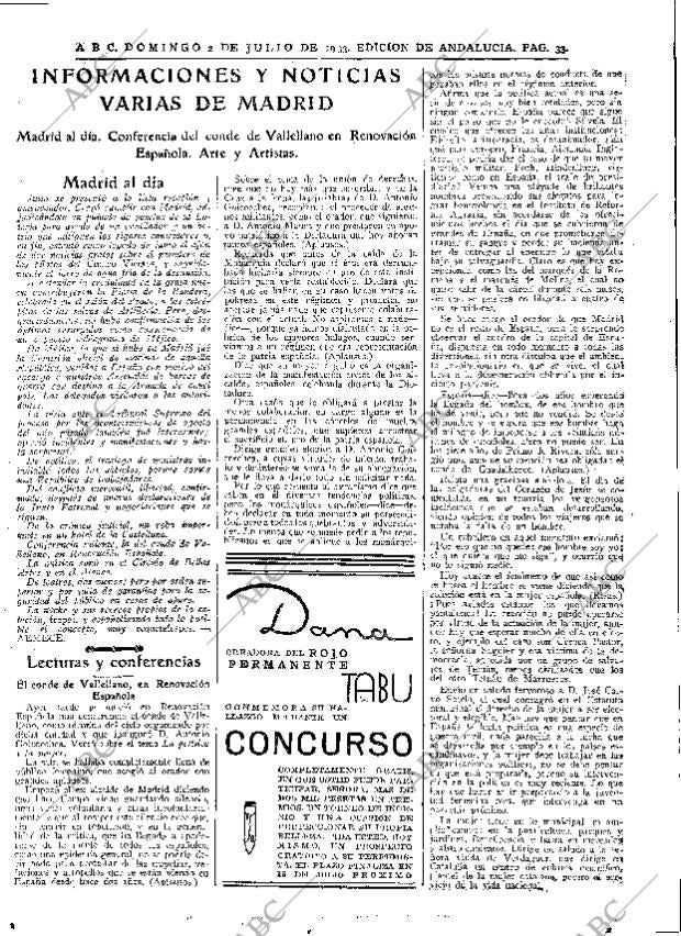 ABC SEVILLA 02-07-1933 página 33