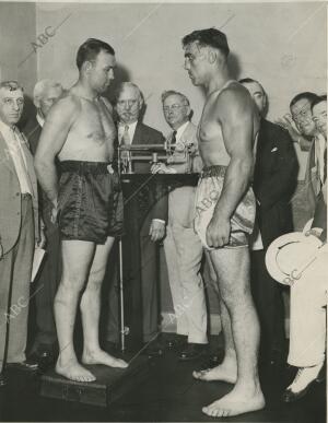 Primo Carnera contra jack Sharkey