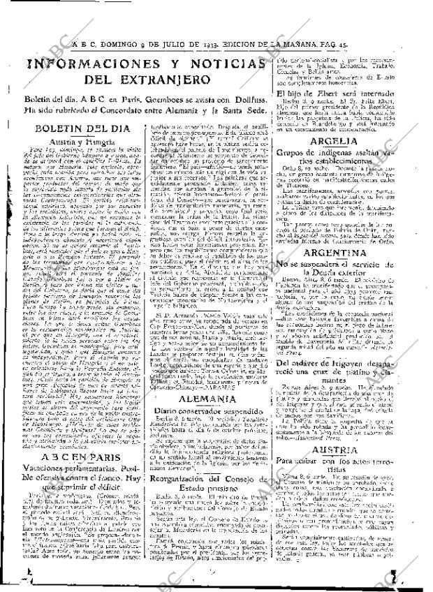 ABC MADRID 09-07-1933 página 45