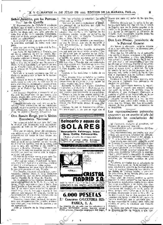 ABC MADRID 11-07-1933 página 21