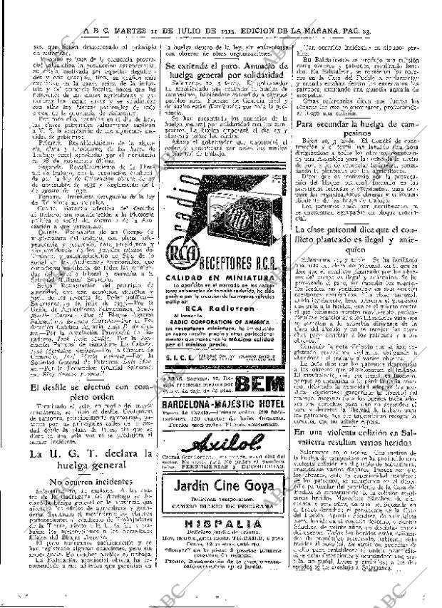 ABC MADRID 11-07-1933 página 23