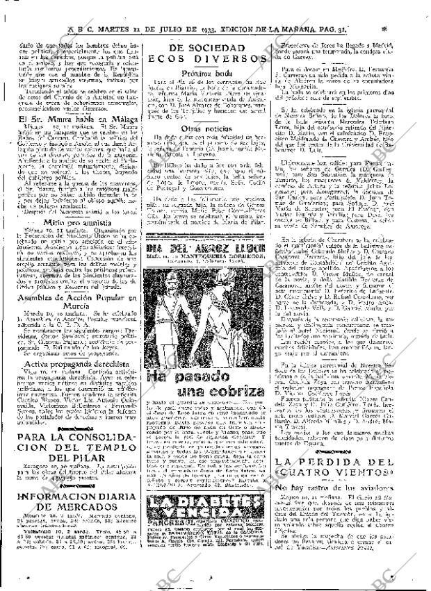 ABC MADRID 11-07-1933 página 31