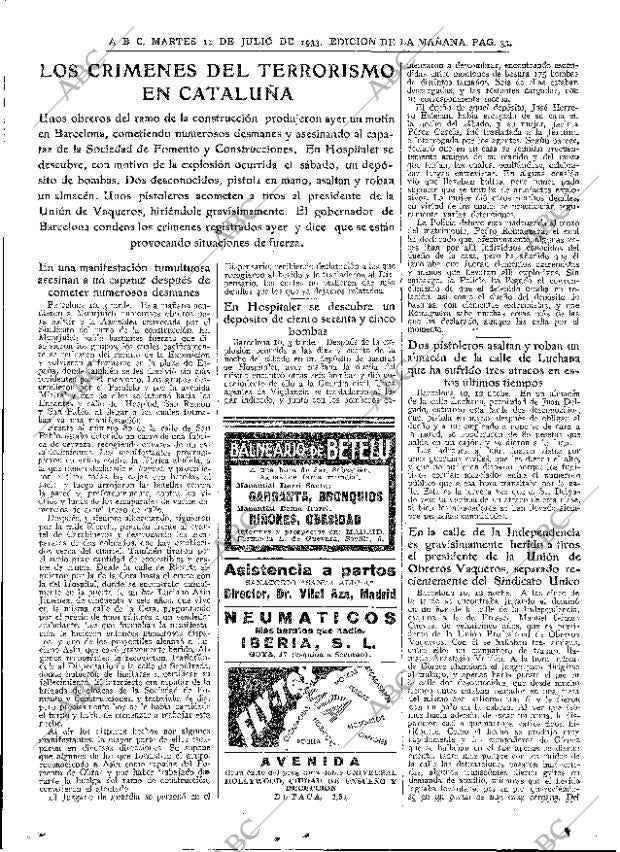 ABC MADRID 11-07-1933 página 33