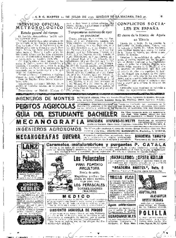 ABC MADRID 11-07-1933 página 40