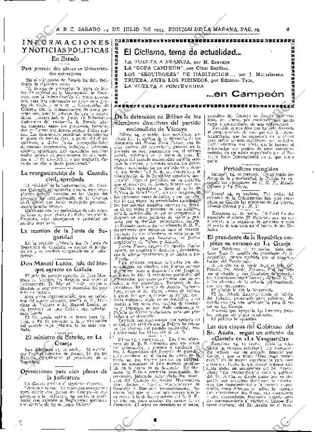ABC MADRID 15-07-1933 página 29