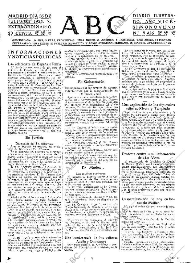 ABC MADRID 16-07-1933 página 25