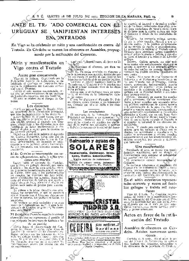 ABC MADRID 18-07-1933 página 19
