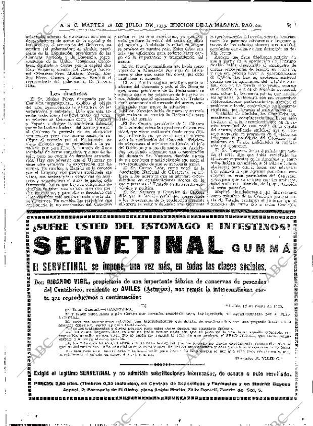 ABC MADRID 18-07-1933 página 20