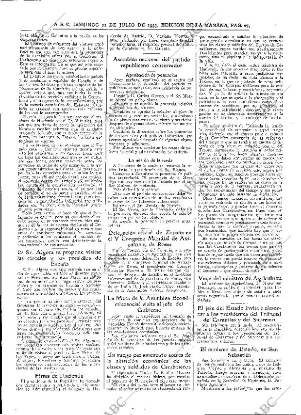 ABC MADRID 23-07-1933 página 27