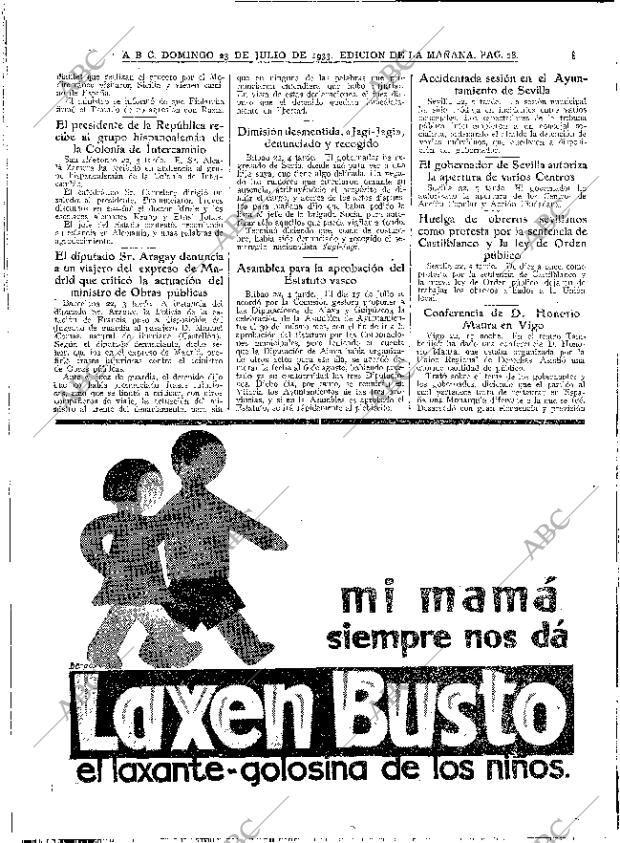 ABC MADRID 23-07-1933 página 28