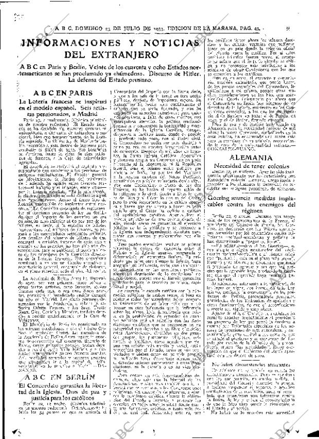 ABC MADRID 23-07-1933 página 43