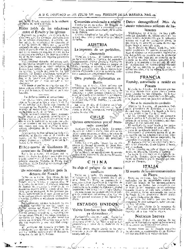 ABC MADRID 23-07-1933 página 44