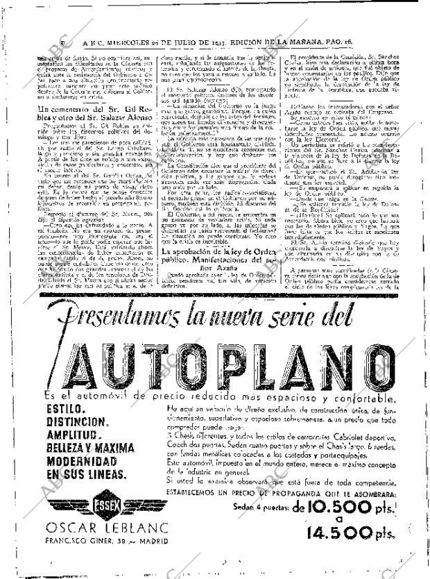 ABC MADRID 26-07-1933 página 16