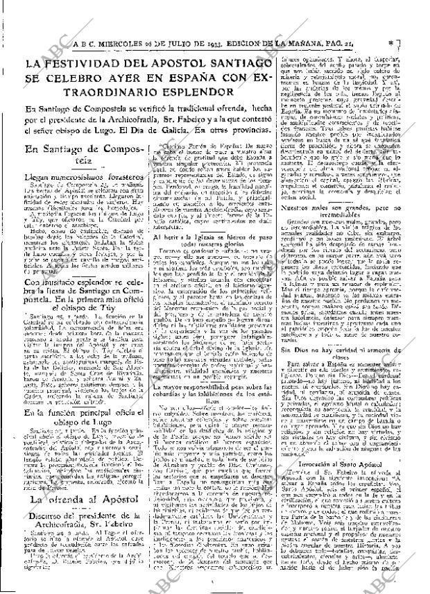 ABC MADRID 26-07-1933 página 21