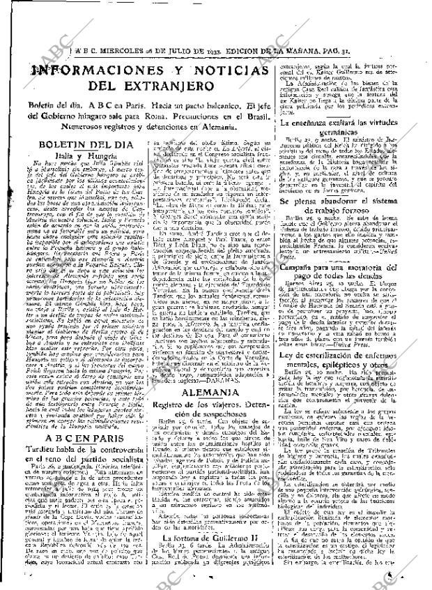 ABC MADRID 26-07-1933 página 31