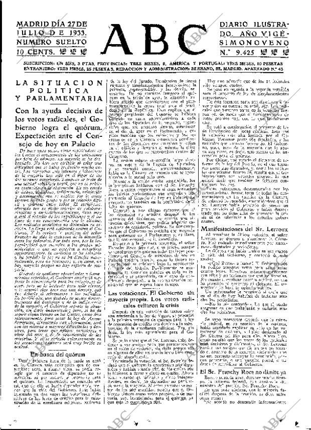 ABC MADRID 27-07-1933 página 15