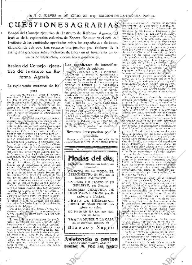 ABC MADRID 27-07-1933 página 27