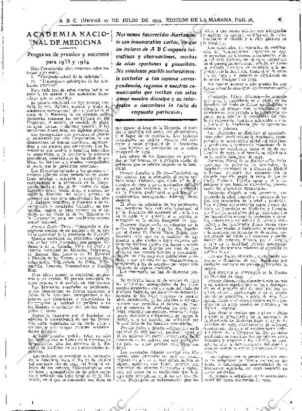 ABC MADRID 27-07-1933 página 38