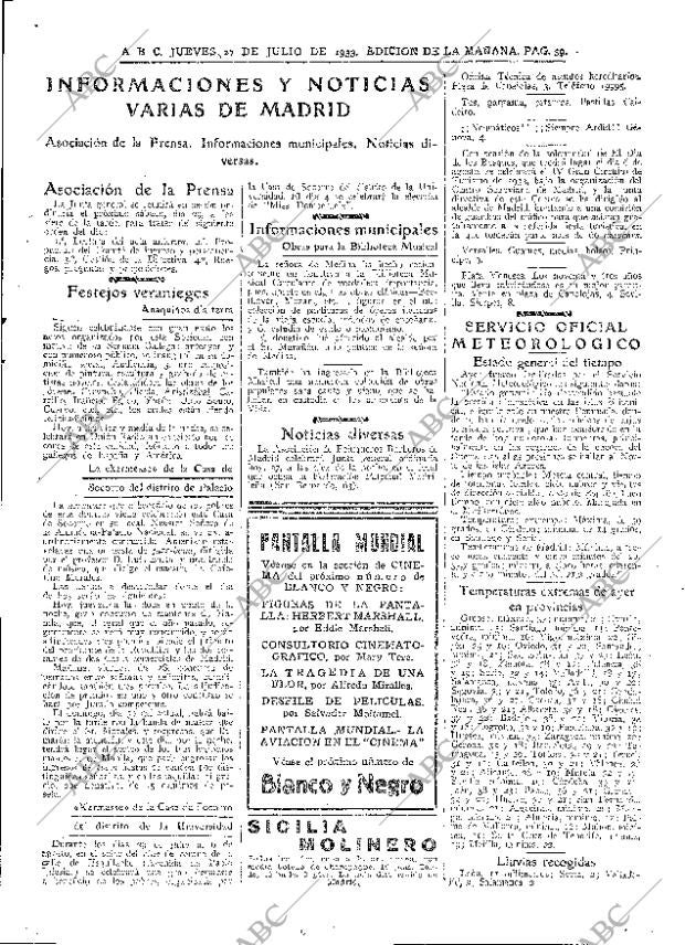 ABC MADRID 27-07-1933 página 39
