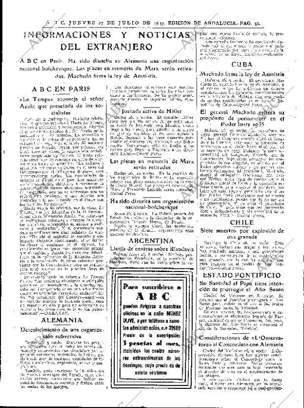 ABC SEVILLA 27-07-1933 página 31