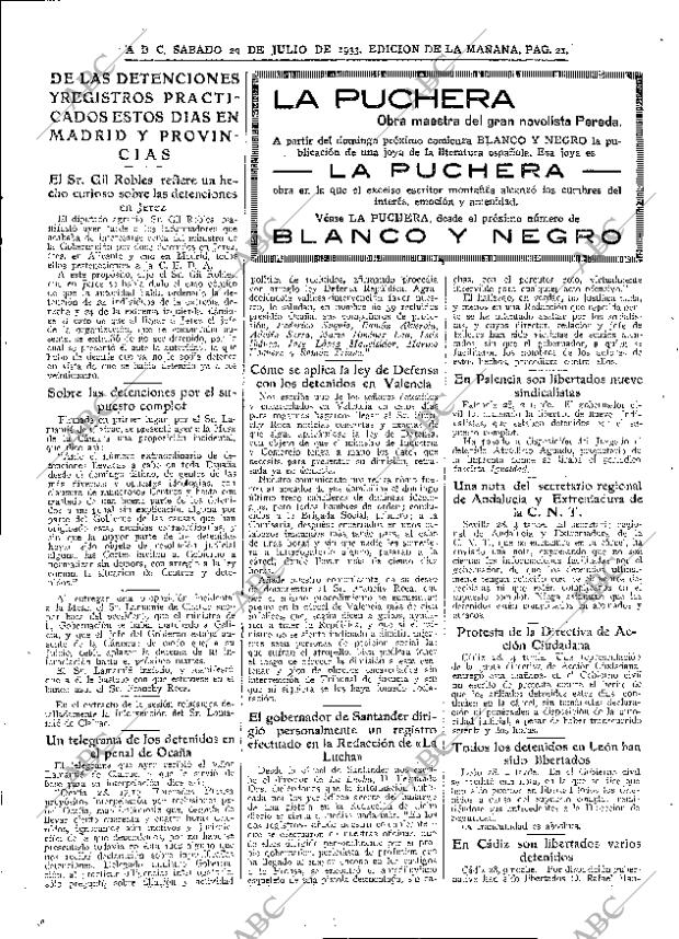 ABC MADRID 29-07-1933 página 21