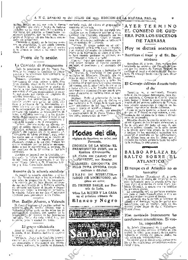 ABC MADRID 29-07-1933 página 25