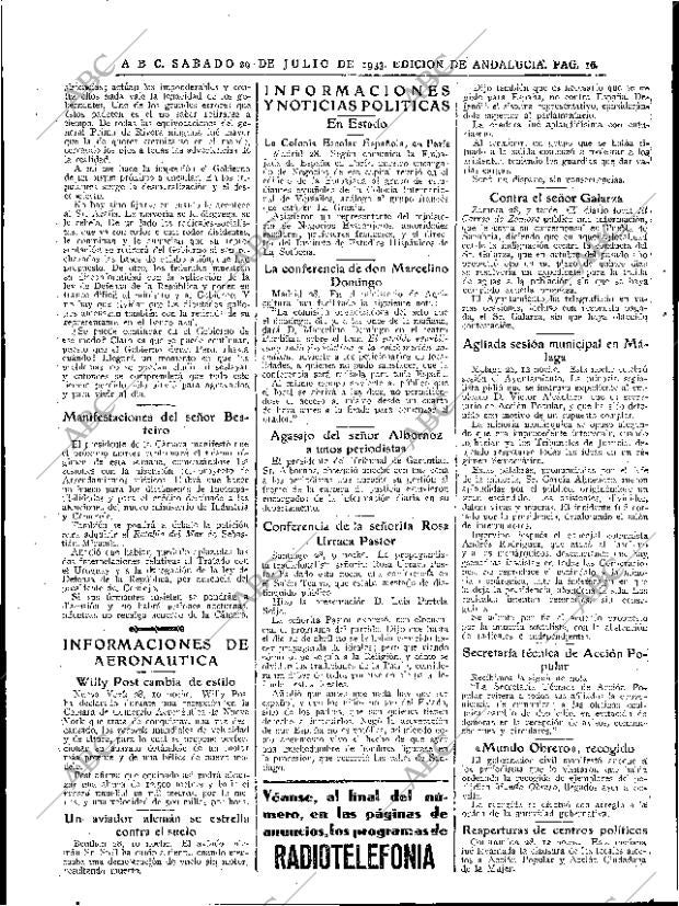 ABC SEVILLA 29-07-1933 página 16