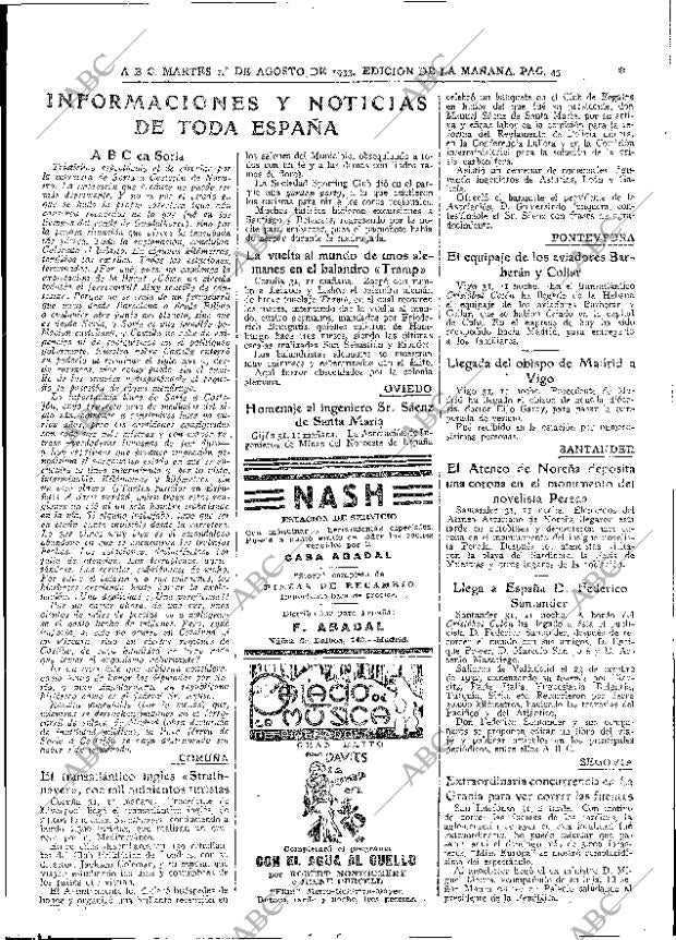 ABC MADRID 01-08-1933 página 43