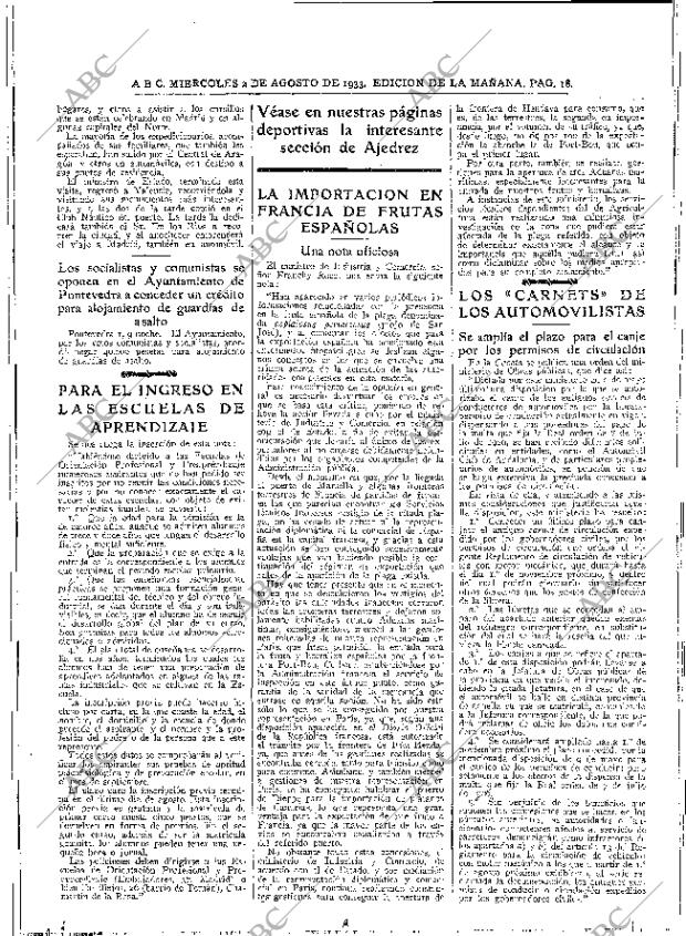 ABC MADRID 02-08-1933 página 18