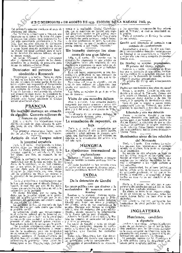 ABC MADRID 02-08-1933 página 31