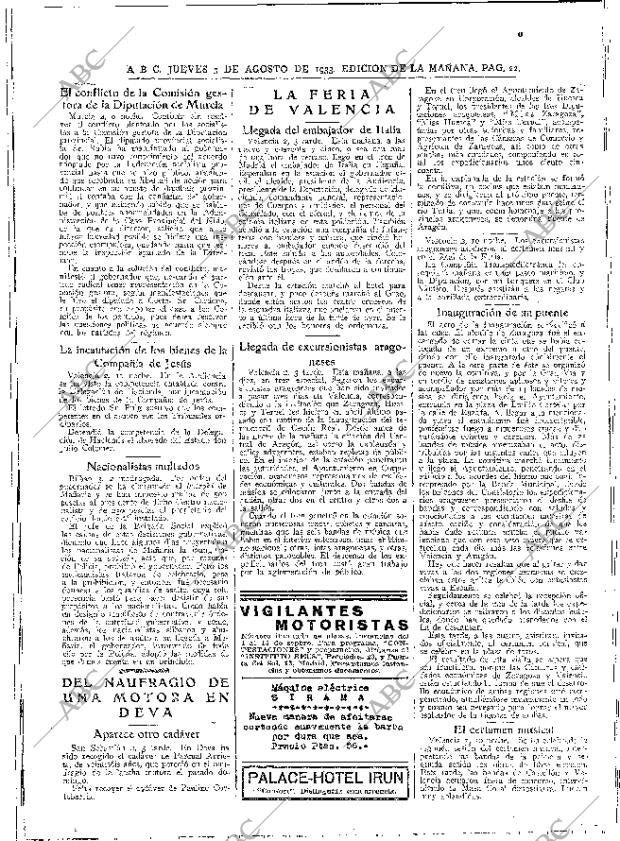 ABC MADRID 03-08-1933 página 22