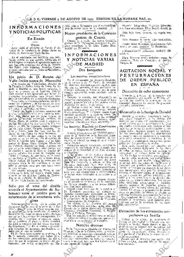 ABC MADRID 04-08-1933 página 27