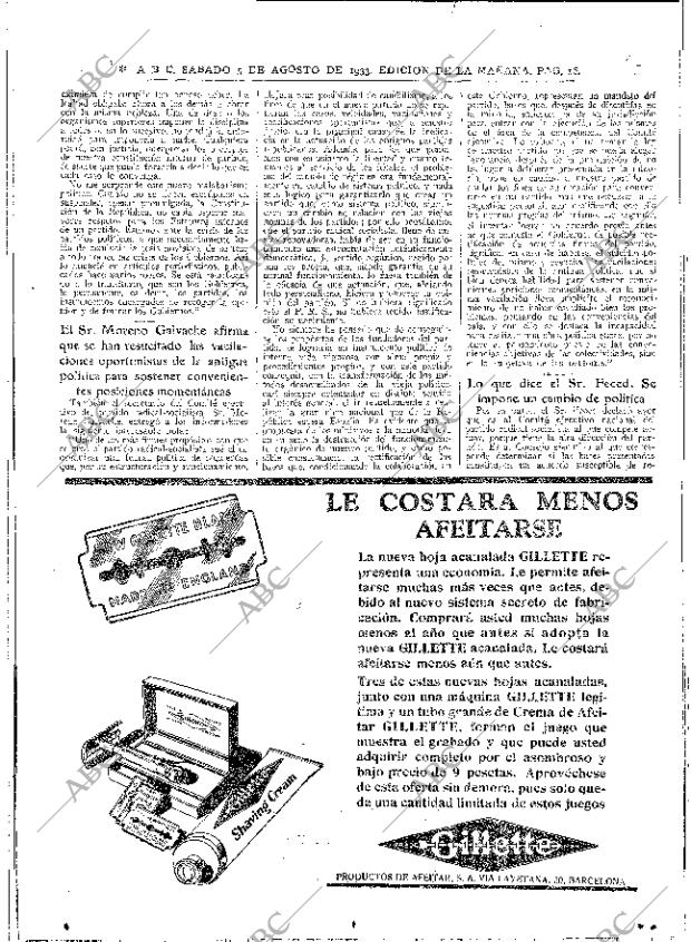 ABC MADRID 05-08-1933 página 16