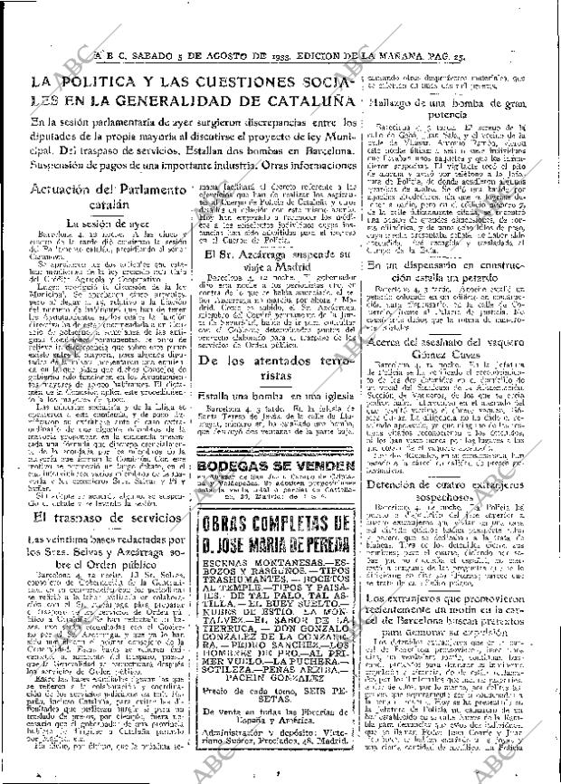 ABC MADRID 05-08-1933 página 25