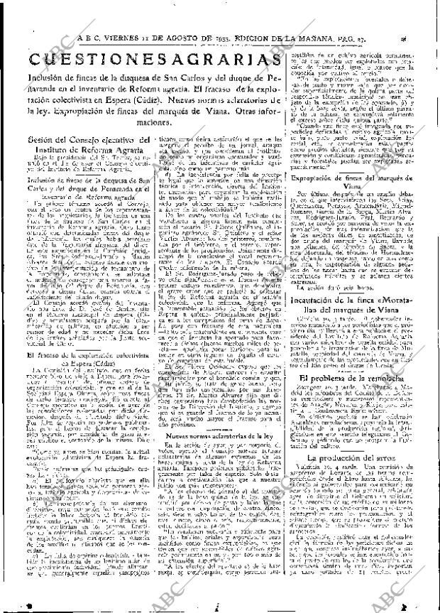 ABC MADRID 11-08-1933 página 27