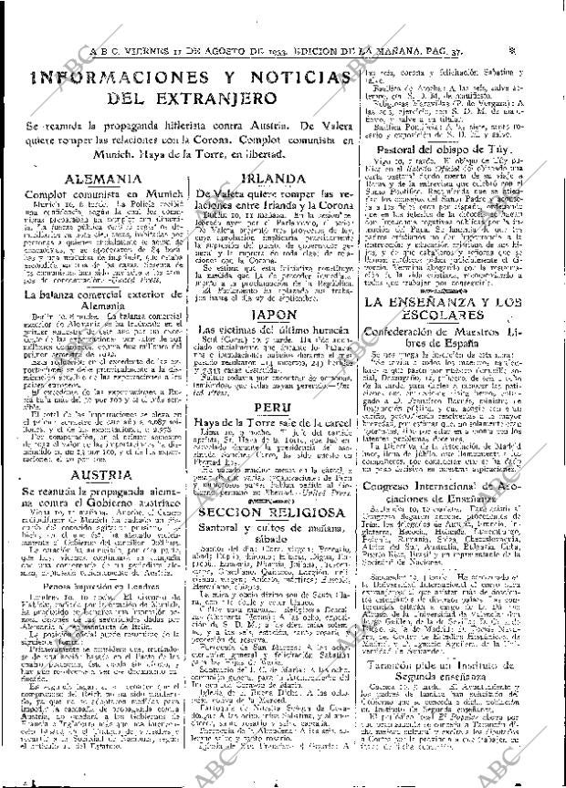 ABC MADRID 11-08-1933 página 37