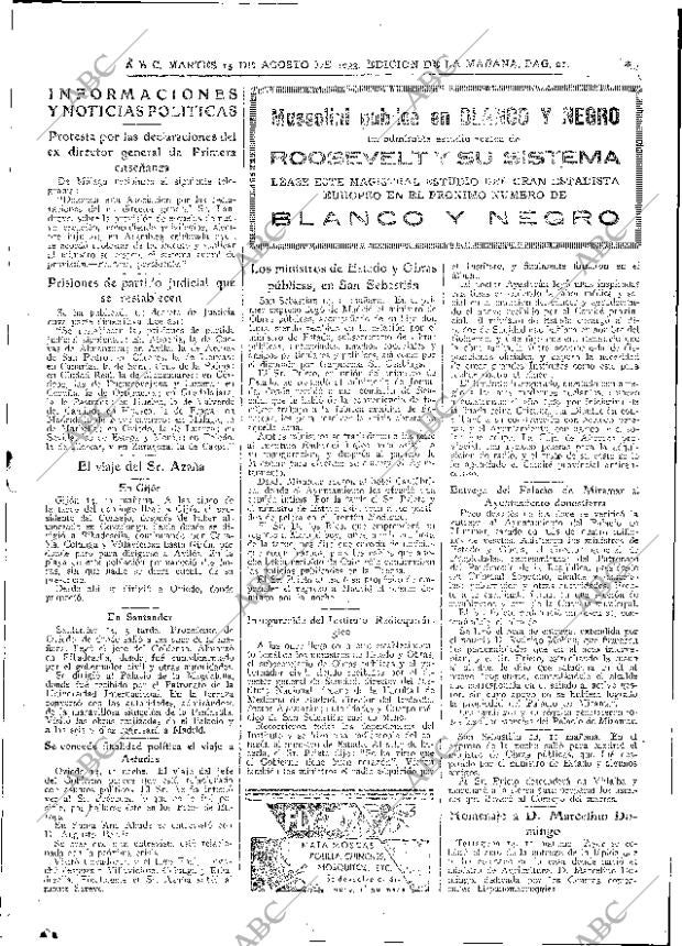 ABC MADRID 15-08-1933 página 21