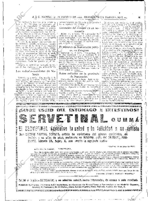 ABC MADRID 15-08-1933 página 22