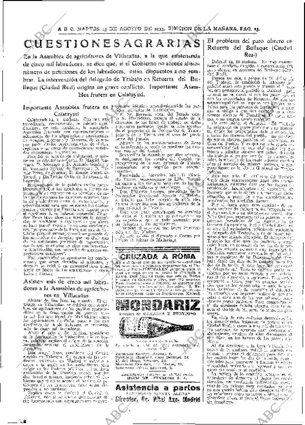 ABC MADRID 15-08-1933 página 23