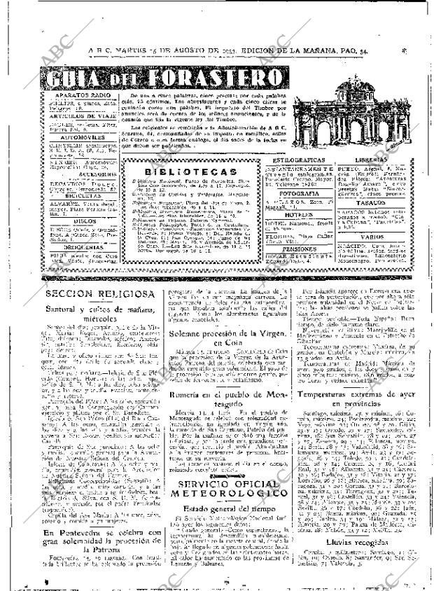 ABC MADRID 15-08-1933 página 34