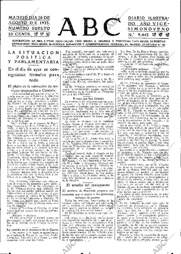 ABC MADRID 16-08-1933 página 15