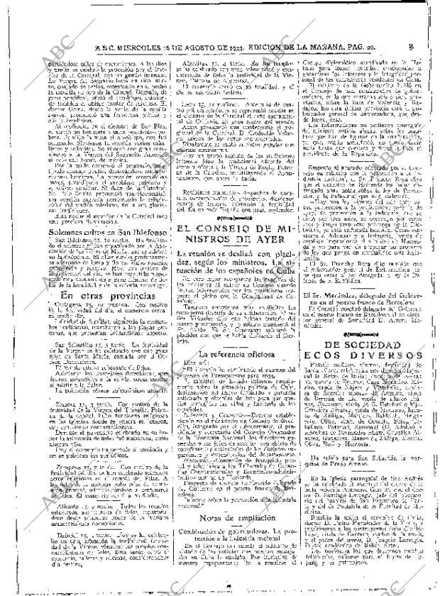 ABC MADRID 16-08-1933 página 20