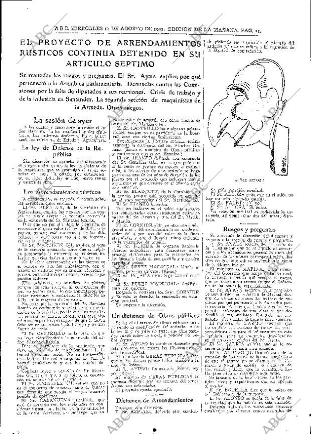 ABC MADRID 16-08-1933 página 21