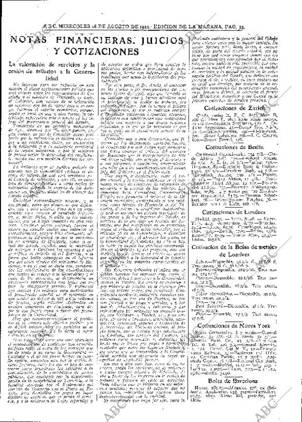 ABC MADRID 16-08-1933 página 33