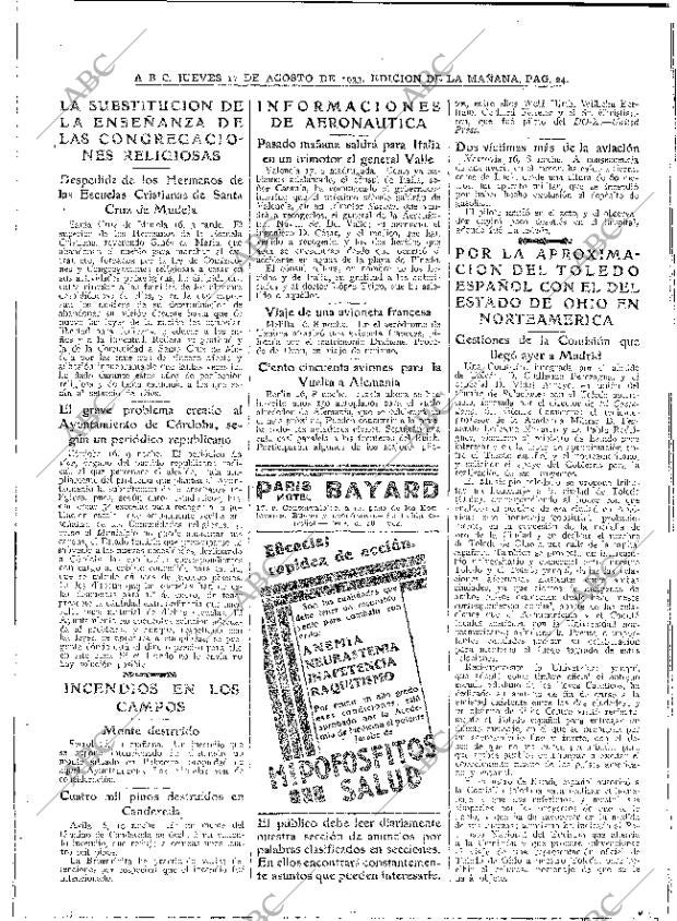 ABC MADRID 17-08-1933 página 24
