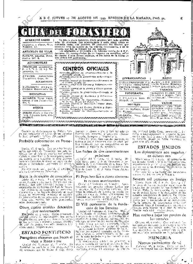 ABC MADRID 17-08-1933 página 32