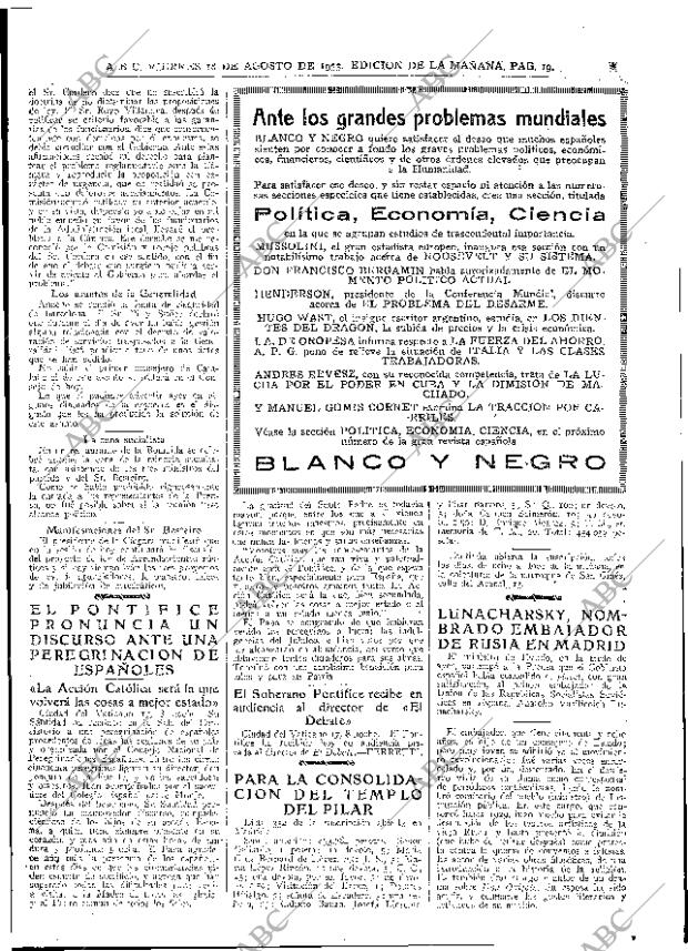 ABC MADRID 18-08-1933 página 19