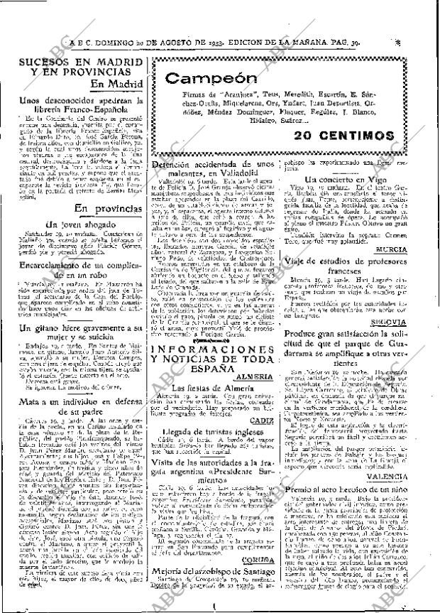 ABC MADRID 20-08-1933 página 39