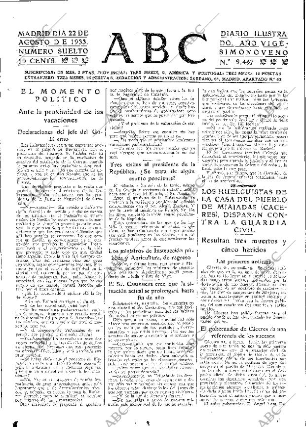 ABC MADRID 22-08-1933 página 15